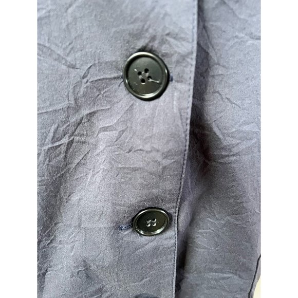 Blanque Womens Jacket Blue Buttons Up Tunic Long Sleeve Cotton Blend Plus 1X - Picture 4 of 12